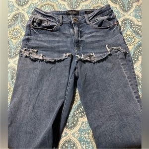 Judy blues size 14. Boot cut. Frayed bottoms.  Only wore a couple of times.
